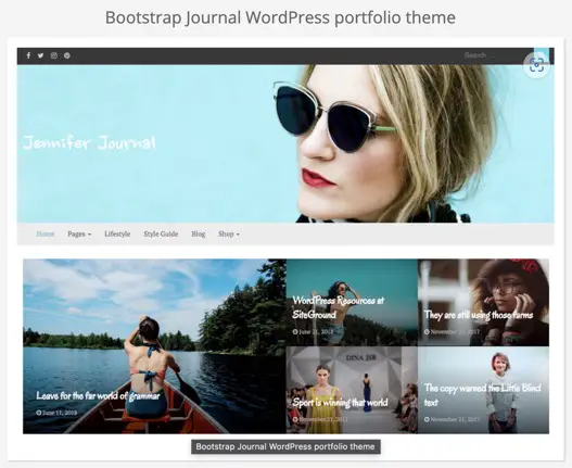 boostrap journal wordpress theme