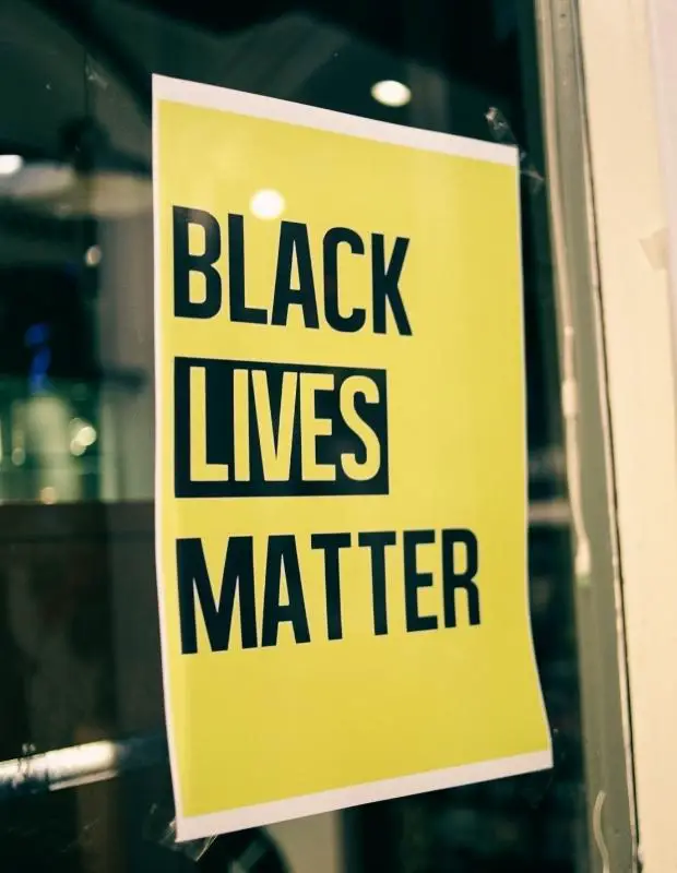 yellow black lives matter poster