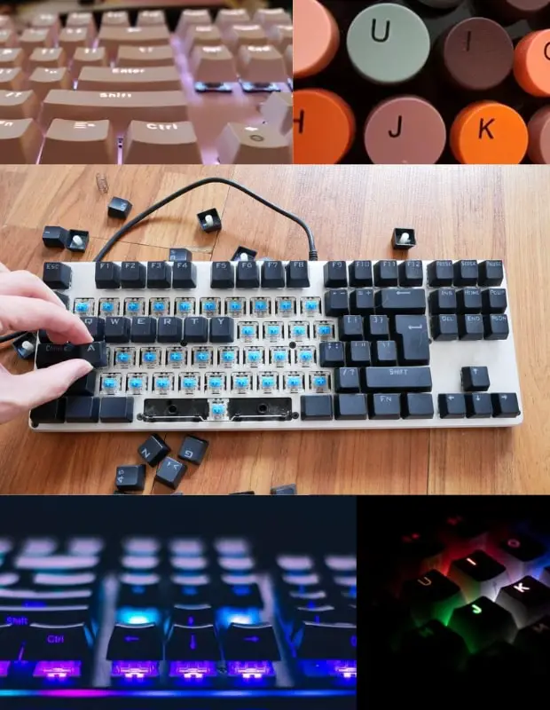 different types of keycaps for writing