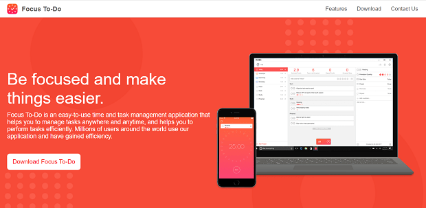 focus-to-do landing page