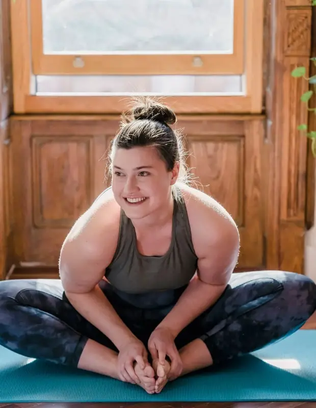 Practicing yoga indoors