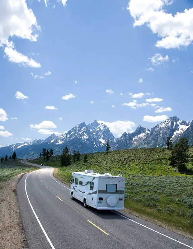 a beautiful road in Wyoming