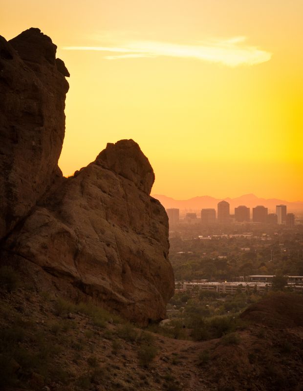 sunset over Phoenix, Arizona
