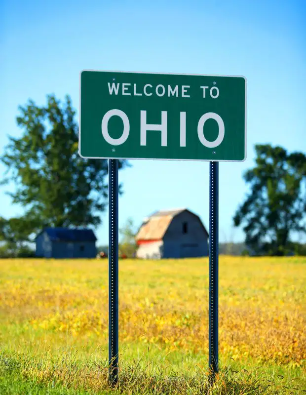 welcome to ohio sign