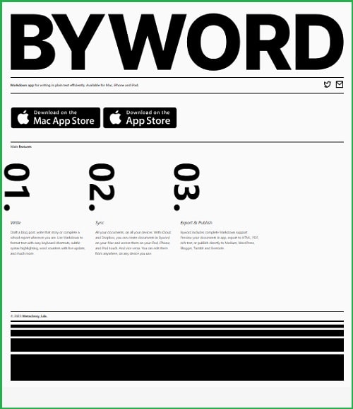 Byword App screenshot