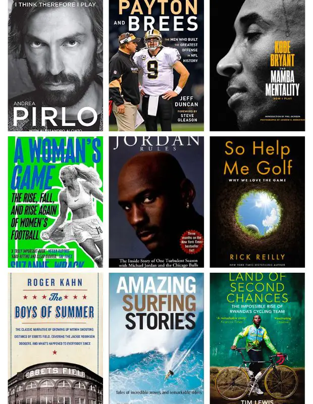 covers of some of the greatest sports book of all time (collage)