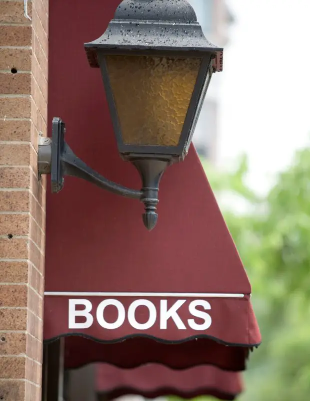 a bookstore sign