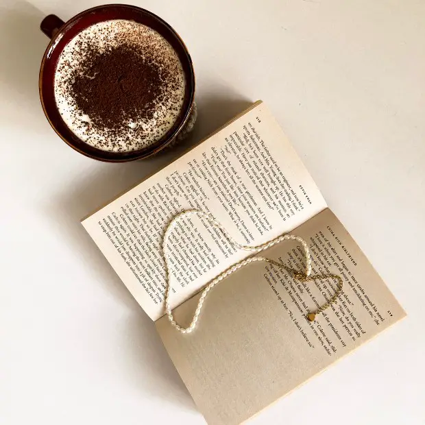a book of verse and a hot chocolate