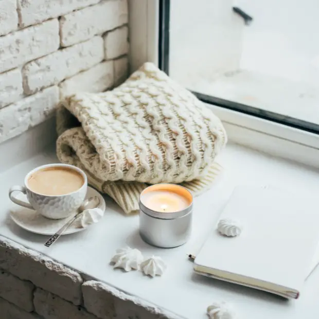 a cozy book corner