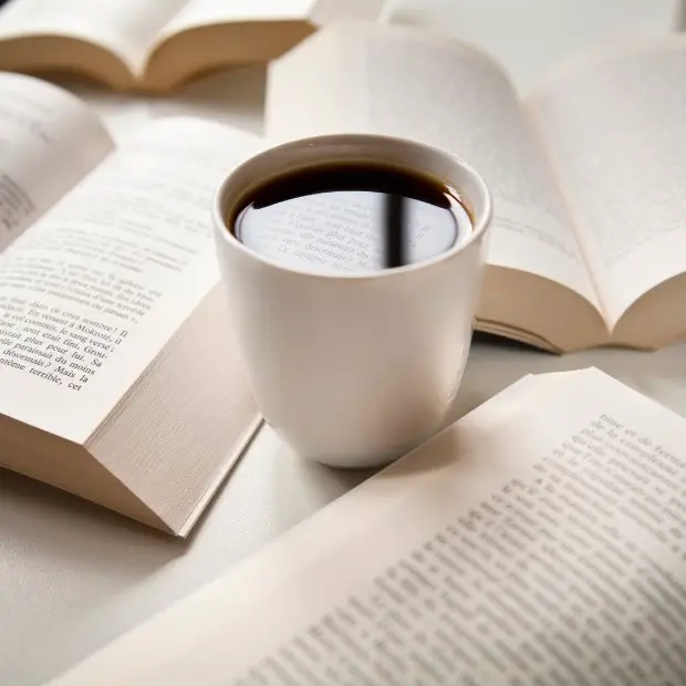 four books spread out on a table