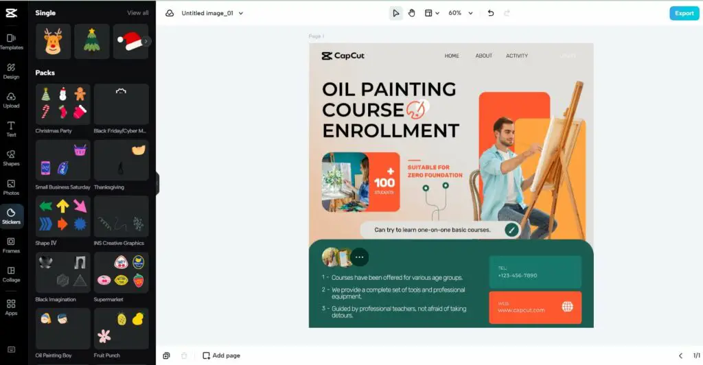 Add Free Stickers to Photos Using CapCut’s Online Photo Editor